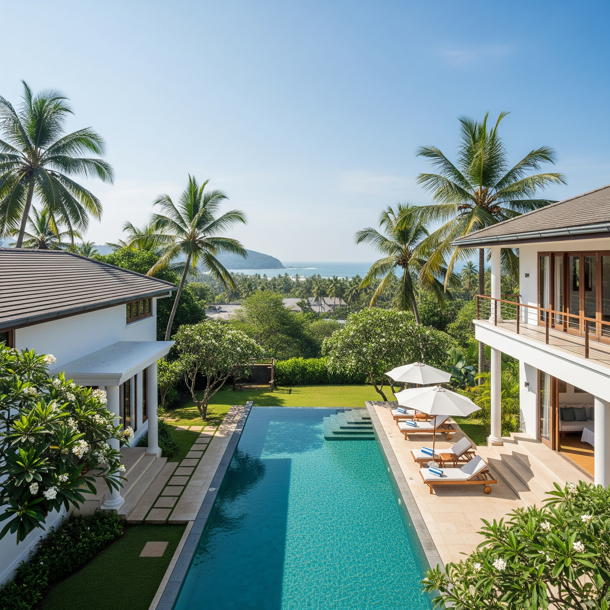 Panoramic villa view